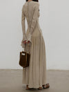 Mutedance 25 Spring/Summer Sheep Wool Waist Dress MD-MD25SS34-BEIGE MD25SS35